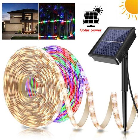 1 Bande LED Solaire, 5m, 150LED, Jardin, Piscine (1/5)