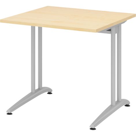 bümö Schreibtisch Serie-B Quadrat: 80 x 80 cm  Ahorn (1/5)