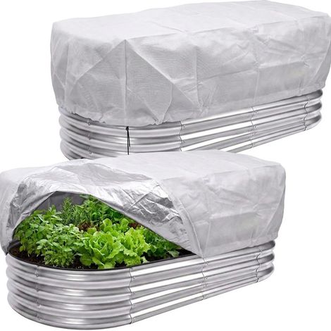 Irovami Bâche isolante antigel pour plantes en aluminium épais argenté (lot de 2)