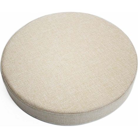 Coussin/Galette de Chaise Ronde 40/35/45/50cm Antidérapants Coussin de Siège Rond Exterieur/Intérieur Coussin D'assise Rond Jardin, Cuisine, Bureau, Salle à Manger(Beige,50x50cmx5cm) (1/4)