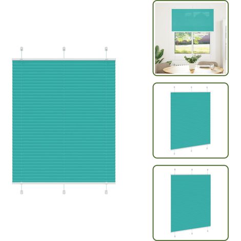 Store plissé vert pétrole 110x100cm largeur du tissu 109,4cm - Store Plissé - Stores Plissés - Store Plissé De Fenêtre - Plisse Aveugle (1/5)