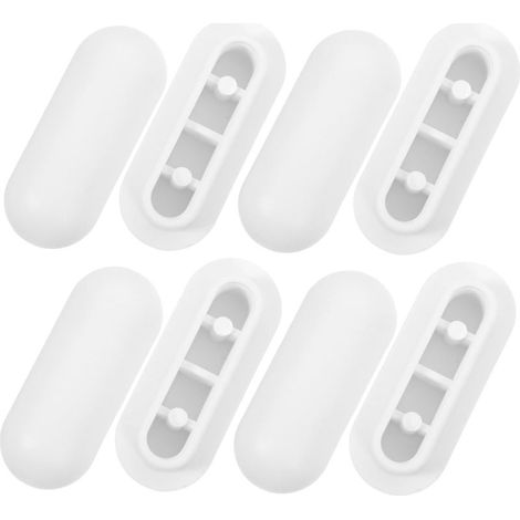 Lot de 8 Tampon Universel pour Siège de Toilette Universel Chocs Kit de Tampon Abattant WC Plastique Toilette Pare-chocs Remplacement (1/5)