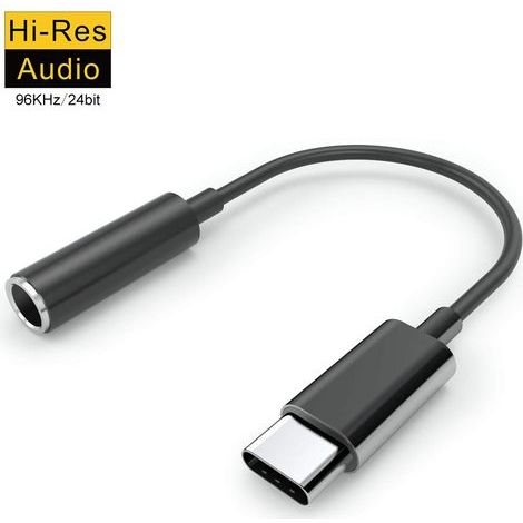 Adaptador para auriculares USB C, adaptador de USB C a conector tipo C a jack Aux 3,5 mm con chipset DAC compatible con iPad Pro 2018, Pixel 3/2 XL, HTC U11 / U12 +, Huawei P20 Pro / Mate 20 Pro / P (1/5)