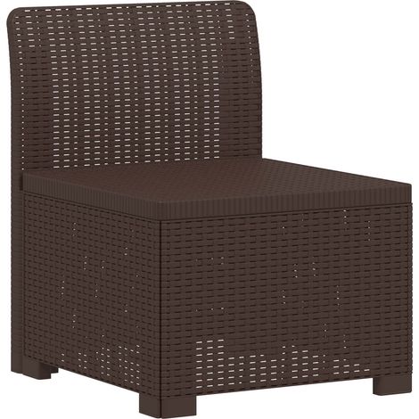 Maison Exclusive - 1-Sitzer Garten-Sofa Rattan-Look PP Braun (1/5)