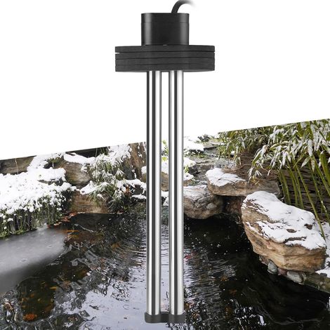Chauffage de Bassin Extérieur 150W 300W 600W Chauffage d'Aquarium pour Petits Bassins, Dégivreur de Bassin avec Long Câble et Mousse Flottante (600W)
