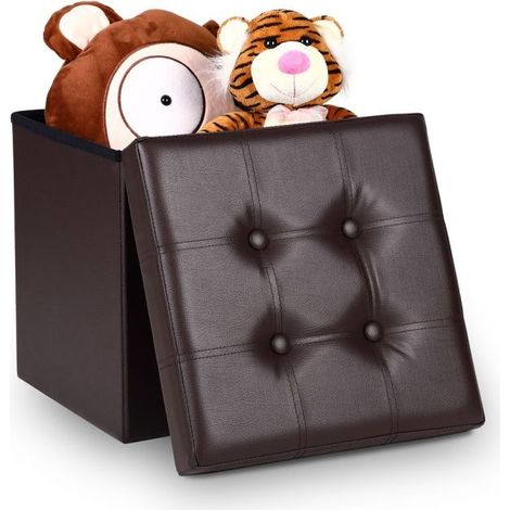 Pouf Avec Rangement Marron pour salon ou chambres. Simili (1/5)