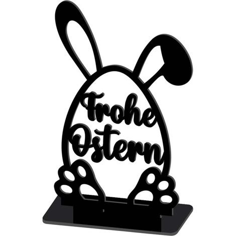 Oeuf De Pâques - Lapin De Pâques En Acrylique - Décoration De Bureau Et Table - Ornement Creux - Lot De 3 (1/5)