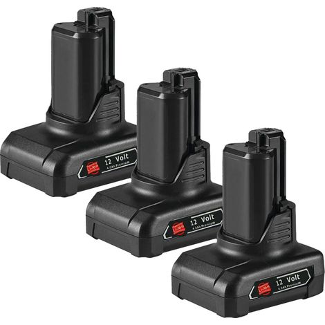 3X Replace Bosch Battery 12V Max 10.8V 4.0Ah GSC GSA GRO GOS GOP GLI GKS GDR GAS 10.8 V-LI Series GSR GSC GSA GOS GOP GLI GDR 12V-Li Series 1 600 Z00 02Y, 1600Z0002Y BAT411 GBA BAT (1/5)