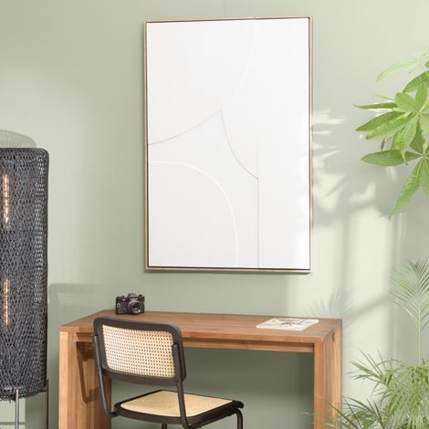 HOMER - Décoration murale 83x123cm formes abstraites blanches (1/5)