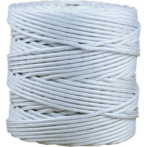 Cofan 08101012 Bobina de cordón Trenzado con Polipropileno, Blanco, 5 mm x 200 m
