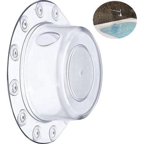 (Clear)Bathtub Drain Stopper with Suction Cup for Deep Water Tubs, Deep Drain Cover Adds Water from Bathtub for Warmer and Comfortable Shower (1/5)