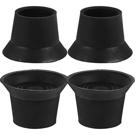 4 Stück schwarze Gummifußkappen für Trampoline (1/5)