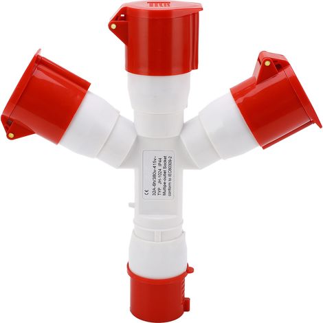 Fiche électrique étanche IP44 32A 380-415V 1 entrée 3 sorties 4 broches multiprise industrielle antidéflagrante connecteur électrique (1/5)