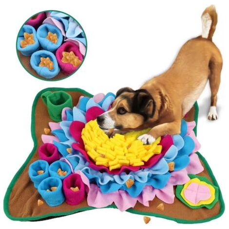 Tapis de Chien Snuffle Mat, Snuffle Mat pour chiens, Tapis de Fouille Chien, Tapis &eacuteducateurs pour Chiens Tapis de Fouille Alimentation Lente Jouet Tapis Reniflant de Chien Couverture Pli (1/5)