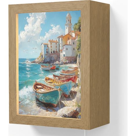 WALL LIGHT Boats - Rocks - Sea - Sun 15x20 cm (1/4)