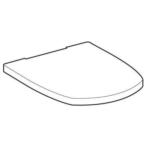 Sedile WC GE Vitelle, bianco, cerniere cromate, con chiusura ammortizzata (1/2)