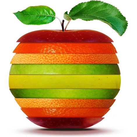 Tableau déco cuisine tranches de fruit 50x50 cm – Impression UVgel haute définition – Finition toile intissé premium – Résistant aux UV – Hxadeco (1/5)