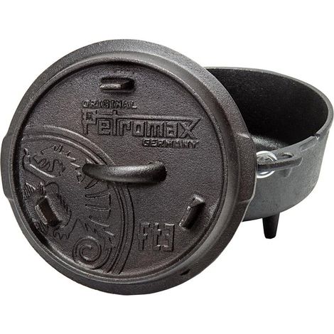 Petromax Feuertopf ft3 mit Füßen 1,6 Liter Gusseisen 25,5 x 16 x 22 cm Dutch Oven (1/4)
