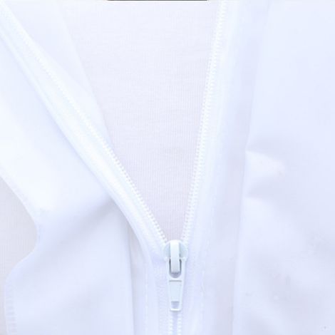 Ensemble imperméable et pantalon de pluie pour motos électriques, imperméable intégral, imperméable transparent deux pièces pour la moto et la pêche, unisexe, blanc, taille M (1/5)
