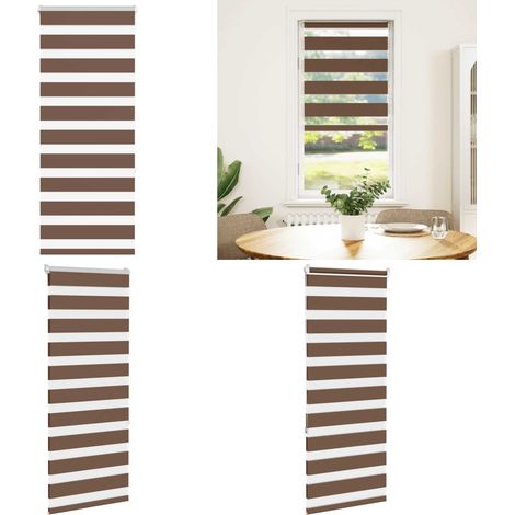 vidaXL Store zèbre marron 55x150 cm largeur du tissu 50,9 cm polyester (1/5)