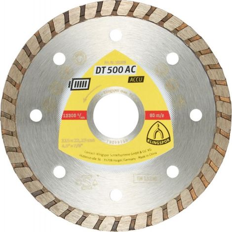 Disco Diamantato Turbo Dt500Ac125X1,9Mm Klingspor