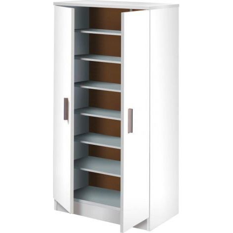 Scarpiera 55x36x108 cm bianco opaco con 2 ante - Russia (1/10)