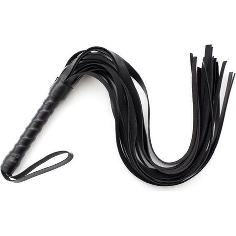 Cravache Équestre - 1 Unité - Cuir Synthétique - Poignée Ergonomique Avec Franges - Pour Dressage Et Saut D'obstacles - Noir (1/5)