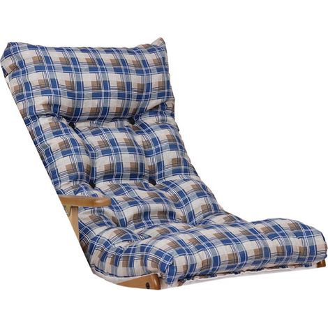 Cuscino per sdraio dondolo poltrona relax imbottito - stile scozzese Blu New