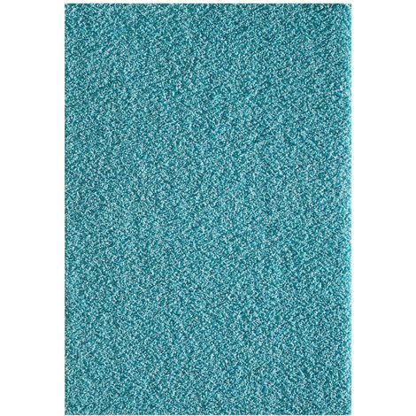 Tapis shaggy 160x230 bleu tissé rectangle motif uni SG LOCA (1/4)