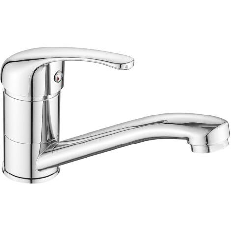Robinet de lavabo sur pied chromé Kuchinox Pedro avec bec mobile