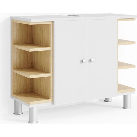 Mueble bajo lavabo Aquis, Blanco, 79.6 x 64 cm, Vicco (1/5)