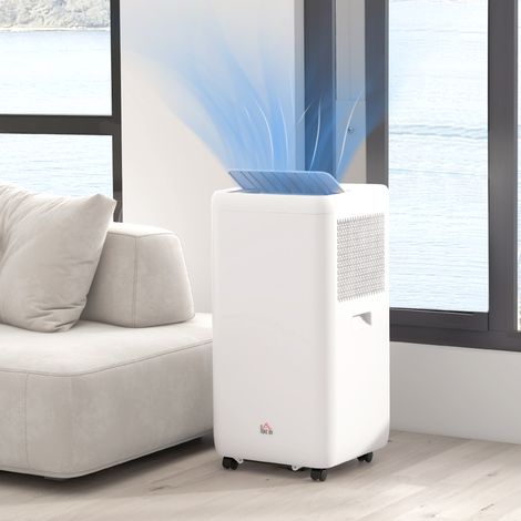 Climatiseur portable 1250W 5 modes minuterie 24h 35,5x35x70cm, blanc