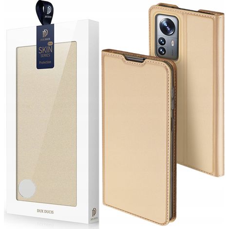 Custodia Dux Ducis Skin Pro con chiusura a libro per Xiaomi 12 Pro, colore oro. (1/5)