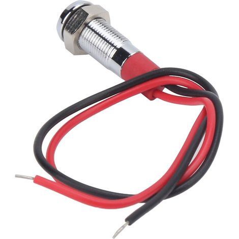 Lampe témoin LED étanche 6mm 6V vert pour camion, voiture, bateau avec câble (1/5)