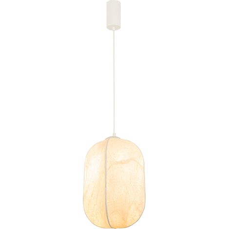Suspension Luminaire en Soie D300 Pour Ampoule LED E27 Blanc ZAMBELIS 25170 - Blanc chaud - 3000K