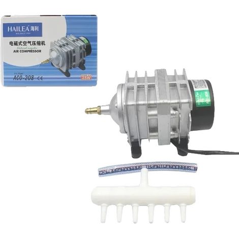 Compresseur d'air, Débit de 70L/min, Idéal pour les aquariums, ACO-208 25W, adaptateur UE 220V-50HZ-b (1/2)