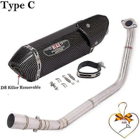 Sistema De Escape Completo Para Motocicleta, Silenciador De Tubo De Enlace Medio Delantero Para Yamaha Yzf R125 R15 V3 R15 Mt125 2008 - 2019( Type C) (1/5)