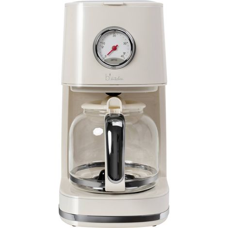 [NEUWERTIG] B-Ware Bi Kitchen Nostalgia 150 Kaffeemaschine Cremeweiß Warmhaltefunktion