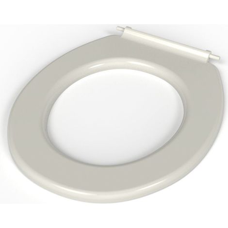 NymaCARE Toilet Seat WC White Ring Only Stainless Steel Pillar Hinge (1/2)