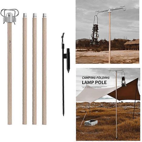 Support de lanterne Shinetrip portable et pliable, poteau lumineux suspendu en alliage d'aluminium, outil pour le camping, les pique-niques et la pêche. (1/5)
