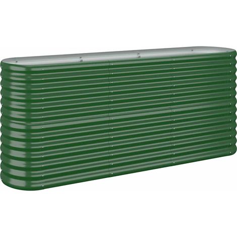 Jardinera arriate acero galvanizado verde 152x40x68 cm vidaXL