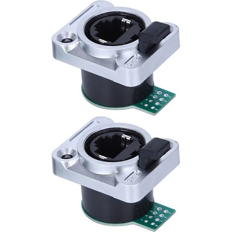 2 panneaux ronds étanches RJ45 avec carte PCB intégrée – matériaux isolants robustes en polyamide, modèle ELRJWH5