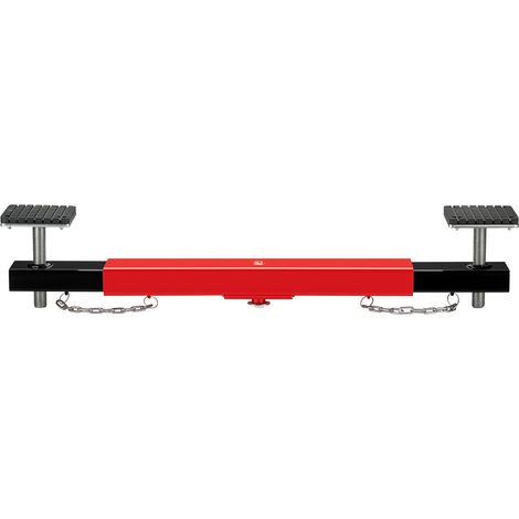 Wiltec – Traverse de levage pour cric – Capacité de charge 2000 kg – Réglable 7-11,9 cm – Patins en caoutchouc pour protection châssis