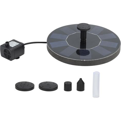 Pompe solaire pour fontaine, 5 V 1,6 W, flottante, décoration feuille de lotus, jardin extérieur, avec batterie au lithium