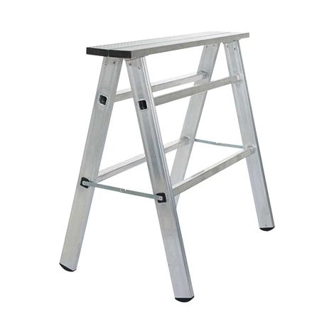 Altrad – Tréteau pliable en aluminium – Charge maximale 330 kg – Largeur 16.5 cm – Longueur 90 cm – Hauteur 83.5 cm – Plateau anti-dérapant