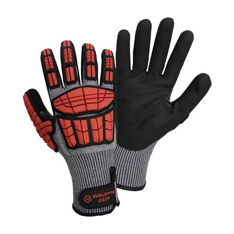 Guanto di protezione leipold skeletto cut 1201-8 resistenza taglio F chiusura velcro