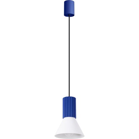 Hängelampe Estria Weiß/Ultramarin 1xE14 14cm Sollux (1/5)