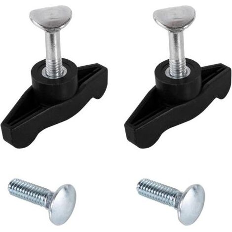 Boulon Écrou Poignée Tondeuse À Gazon - Diamètre 7,66 mm / 7,8 mm - Universel Pour Fixation Poignée Machine - Lot De 4 Boulons Et 2 Poignées (1/5)