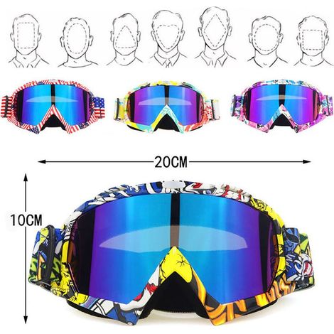 Lunettes de motocross, lunettes de protection coupe-vent pour moto, quad et motocross (1/5)