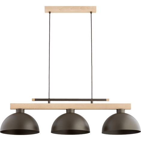 Suspension scandinave bois brun 3xE27 LED VERTA Alfa (1/2)